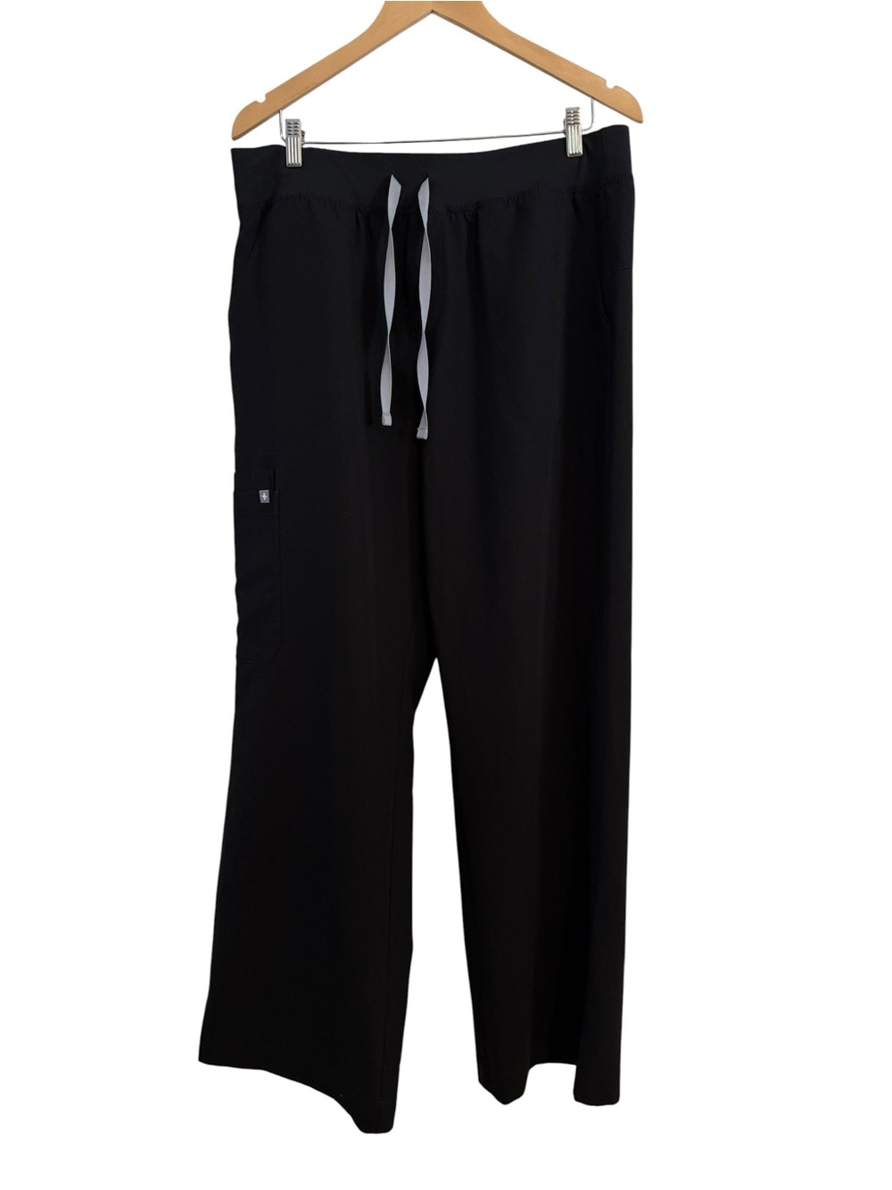 Figs Wide-Leg Scrub Pants Black Size XL